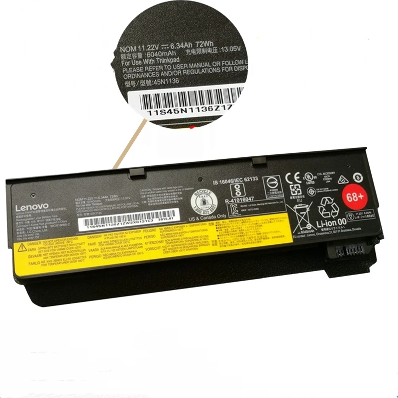 Imagem -03 - Csmhy Novo para Lenovo Thinkpad X270 X260 X240 X240s X250 T450 T470p T450s T440s K2450 W550s L440 L450 L460 45n1136 45n1738