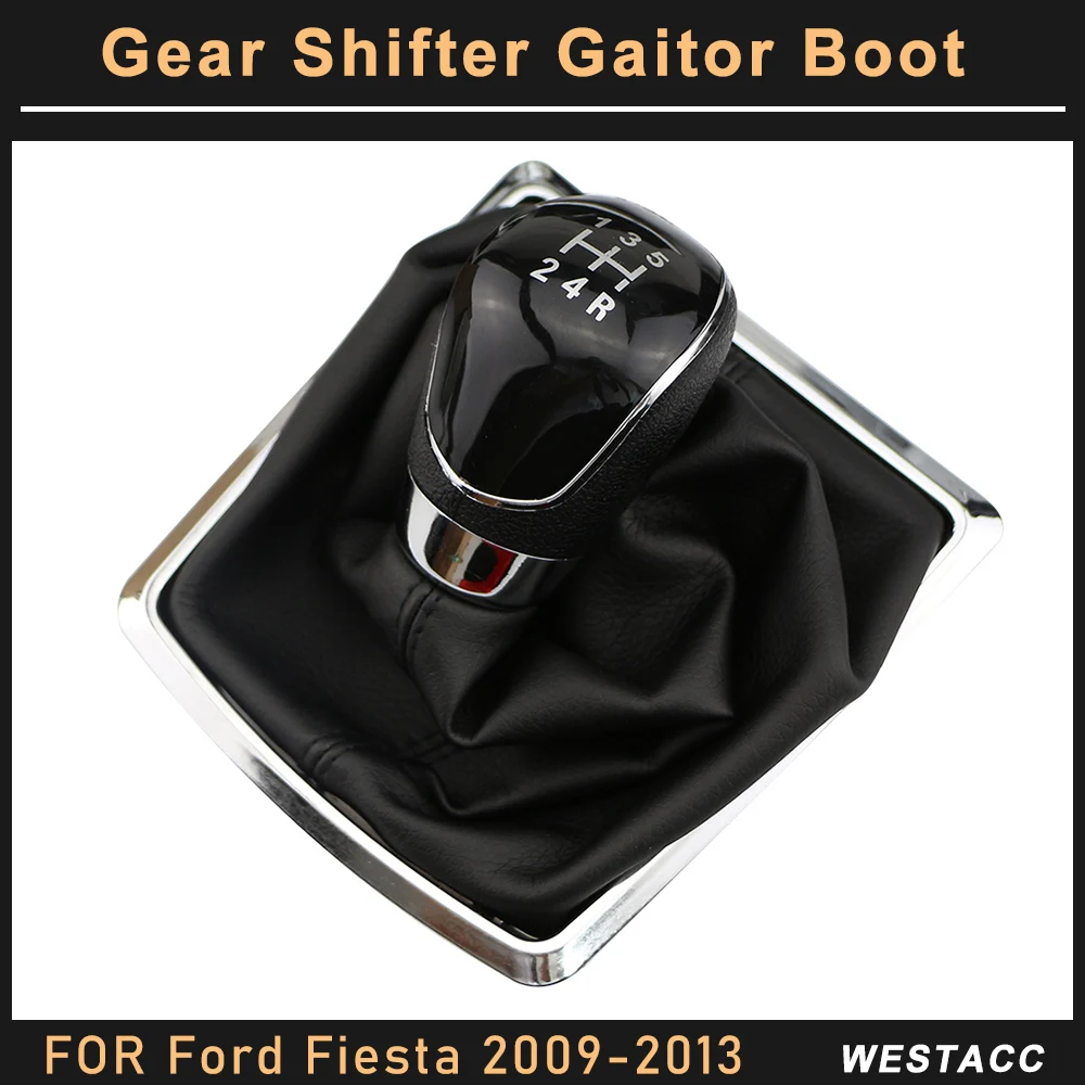 5/6 Snelheid Auto Versnellingspookknop Hendel Shifter Kraag Voor Ford Fiesta 2009 - 2013 Focus Mk2 2005-2011 Gaitor Boot Accessoires