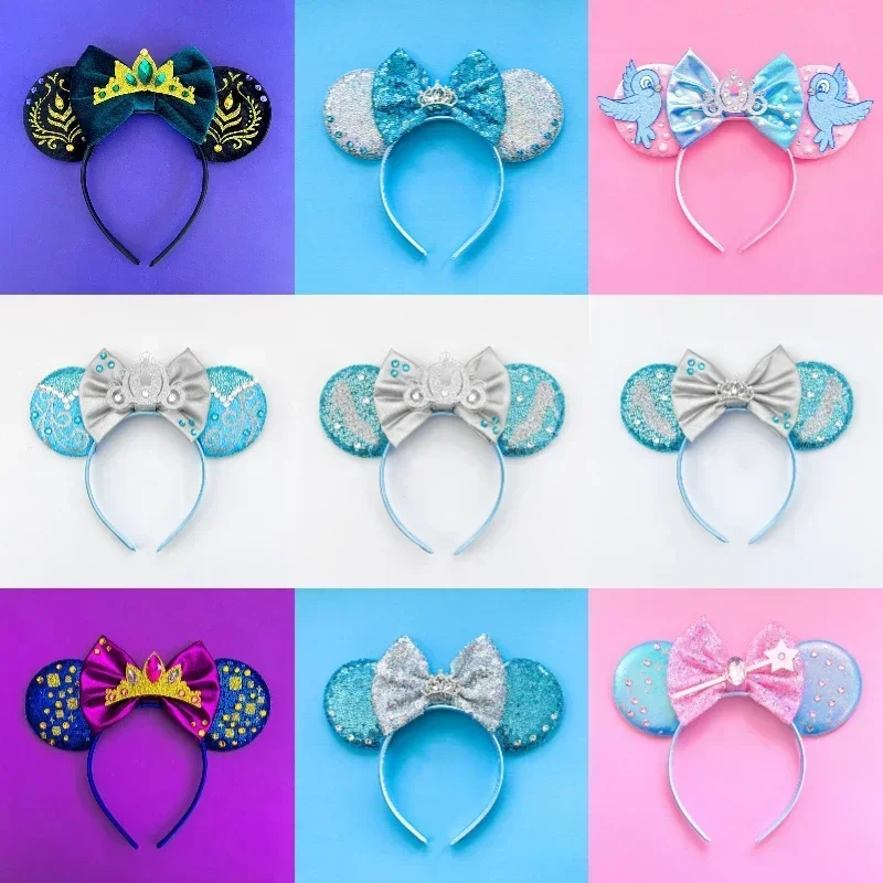 Disney Maui Hook Headbands for Girls Mickey Mouse Ears Hair Accessories Women Cosplay Moana Hairbands Kids Leaves Shell Headwear