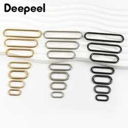 10Pcs Deepeel 15-60mm Metal O Ring Belt Buckle Oval Loop Clasp Bag Strap Shoes Webbing Garment Adjust Buckles Sewing Accessories