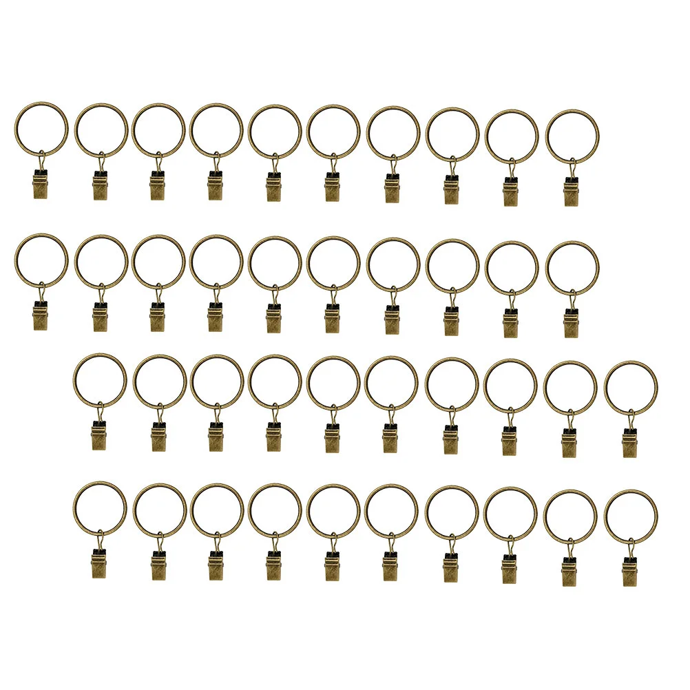 

40 Pcs Window Curtain Buckle Accessories Clip Iron Clasps Rings for Curtains Clips