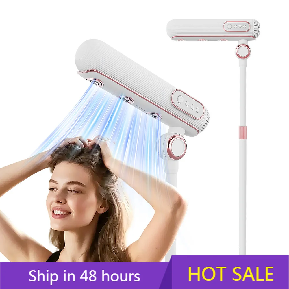 

YTYIN Lazy Hands Free Stand Hair Dryer pink Standing Hair Dryer Vertical Hair Dryer Negative Ion Professional Salon 110000RPM