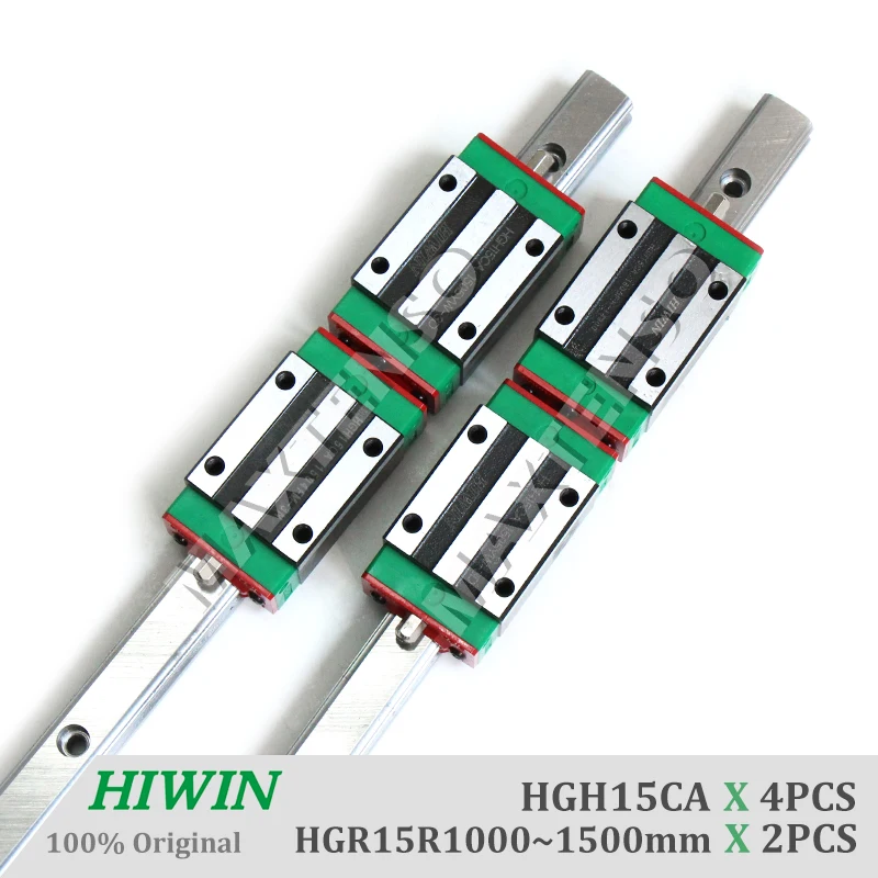 

HIWIN Linear Guide Rails HGH15CA 1000 1200 1500mm Narrow Type Blocks Carriage HGR15 Router Parts Linear Guideways Machine Center