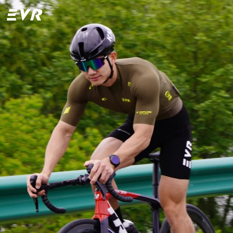 

EVR Summer Men's Cycling Short Sleeve Outdoor Road Cycling Clothing High Elasticity and Quick Drying Mountain Bike Cycling Short