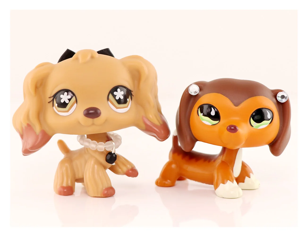 

Pet Shop Dachshund #675 Cocker Spaniel #575 with Black Accessories Kids Gift Cute Toy