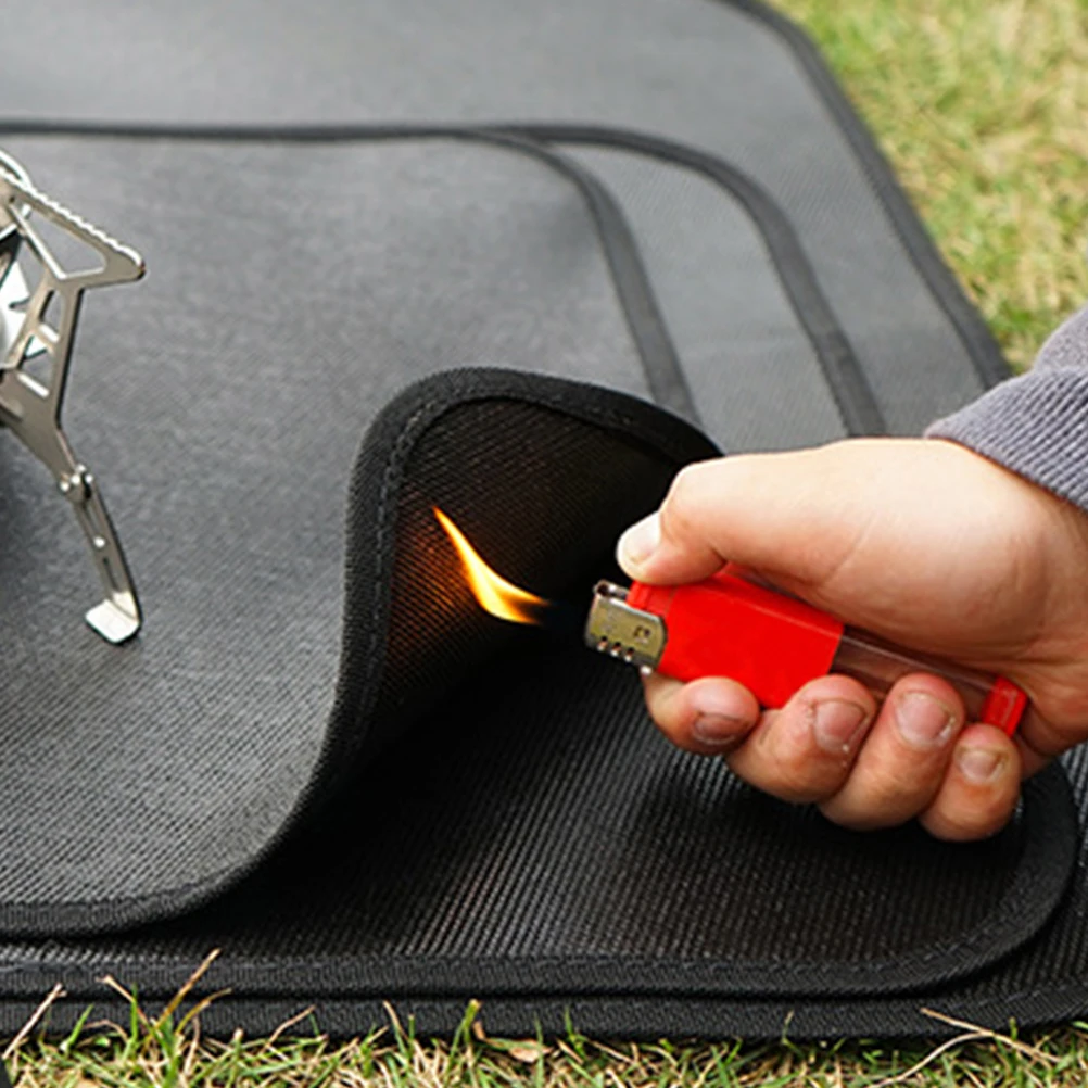 

Fireproof Bbq Retardant Blanket Heat Insulation Mat for Outdoor Picnic Camping Fire Resistance Cloth Hot Pot Pad and Tableware