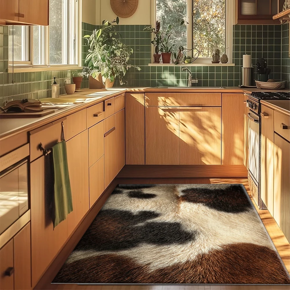 พรมปูพื้นลายหนังวัวพร้อมขนเฟอร - Cowhide Rug Faux บทวิจารณ์และราคา