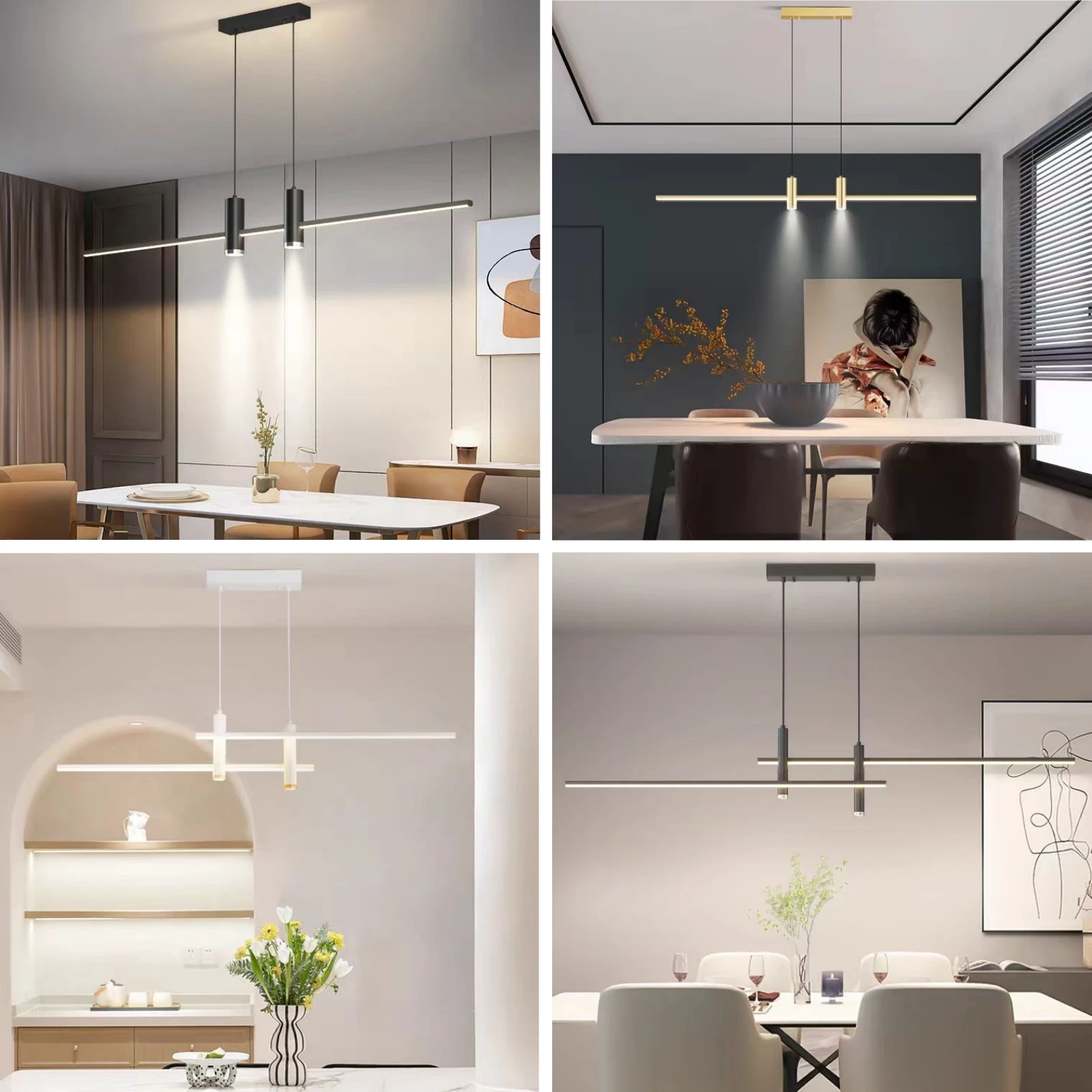 Moderna lampada a sospensione a soffitto a LED modesta per cucina sala da pranzo tavolino lampada a sospensione in oro nero lampada per decorazioni per la casa