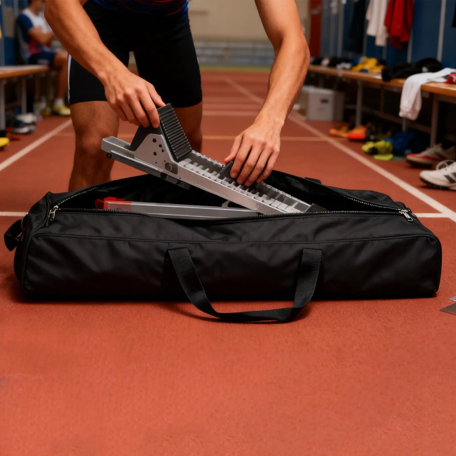 حقيبة رياضية للرجال سعة كبيرة منظم مقاوم للماء حقيبة سفر بدء تشغيل كتلة حقيبة حمل للرجال الرياضيين العدائين المدربين