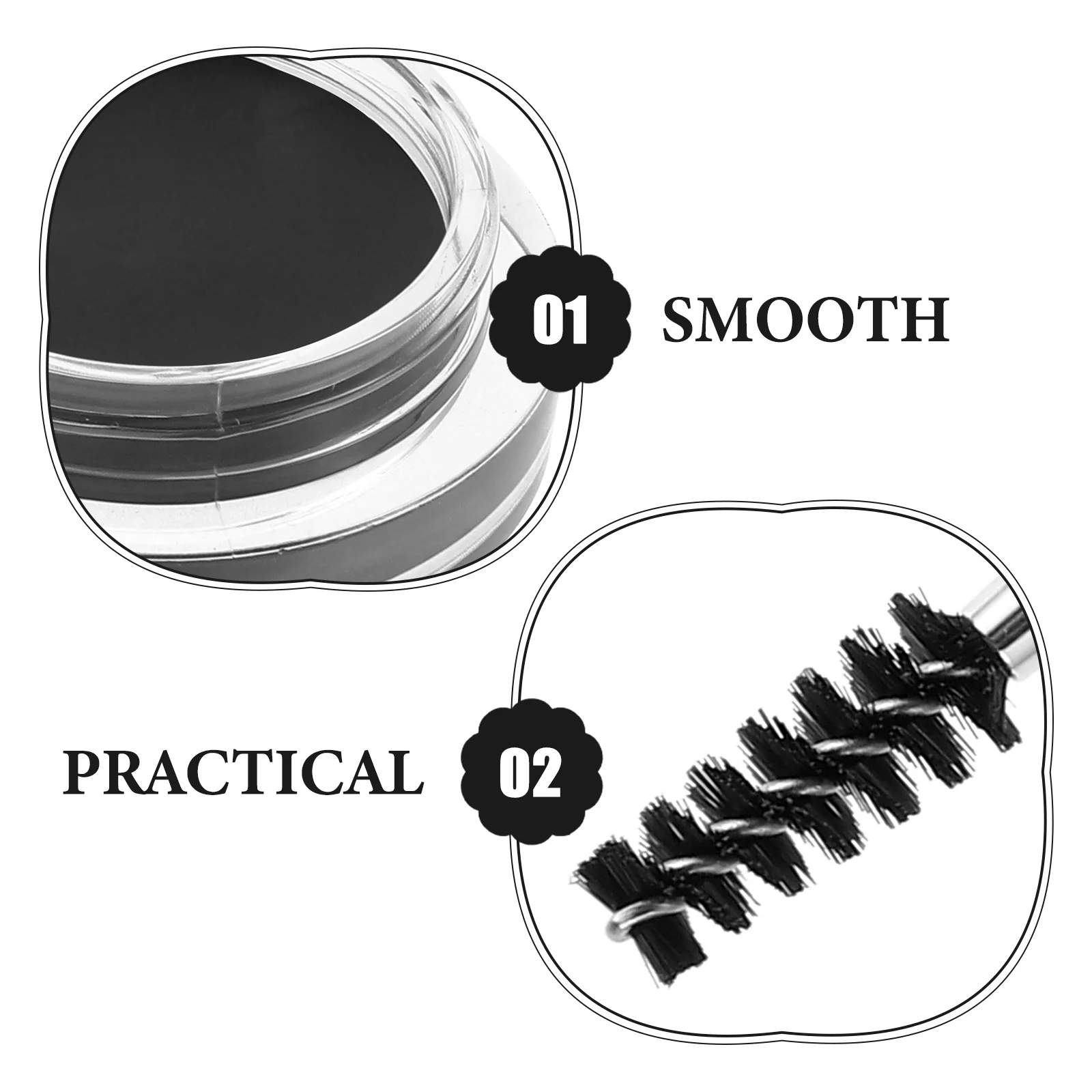 Wenkbrauwgel Waterdicht Zwart Langdurige Brow Shaper Wax Make-up Gel Wenkbrauw Wax Brow Hair Gel,