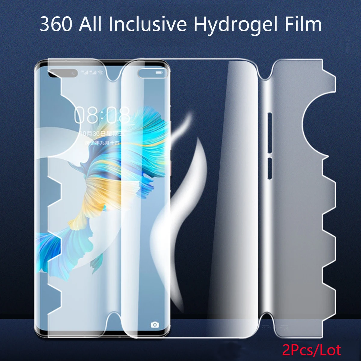 2Pcs 360 All Inclusive Hydrogel Film For Xiaomi Redmi Note 12 Pro 5G Note 13 Pro Plus Soft HD TPU Screen Protector+Install Tools