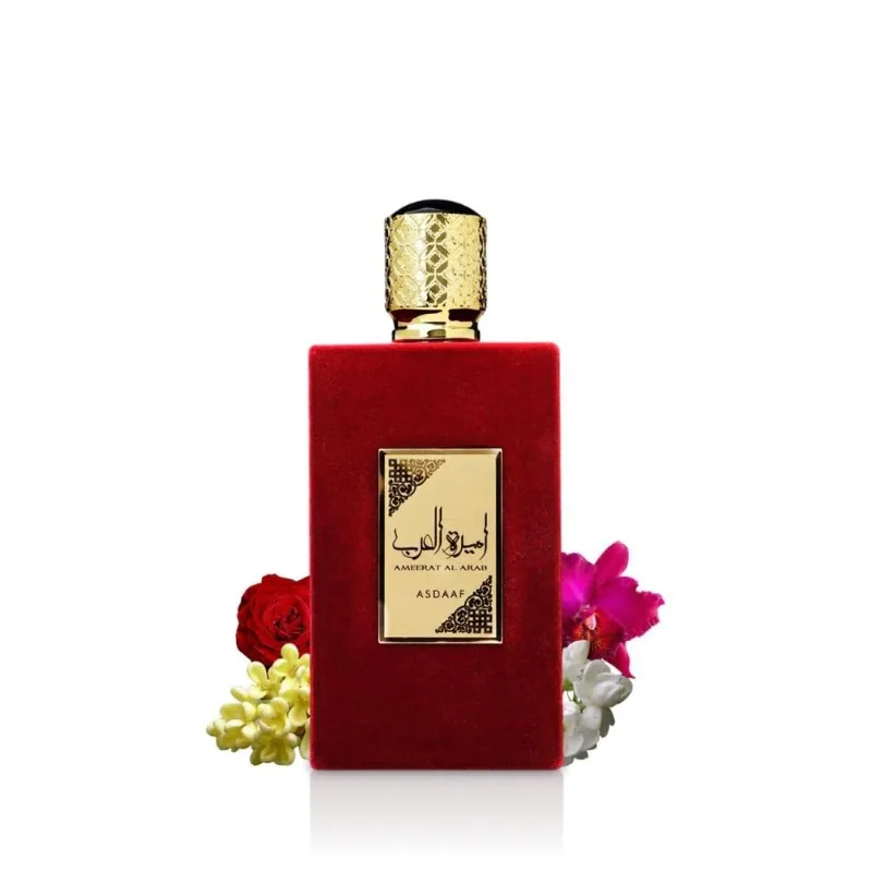 Lattafa Asdaaf Ameerat Al Arab Eau de Parfum Spray للنساء 3.4 أونصة عطور عربية فرمونات زهرية دائمة