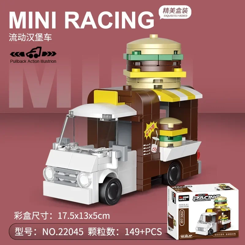 Racing Auto Bus Engineering Fahrzeug Krankenwagen Zurückziehen Modell Bausteine Ziegel Spielzeug Kinder Jungen Kompatibel Mit Lego