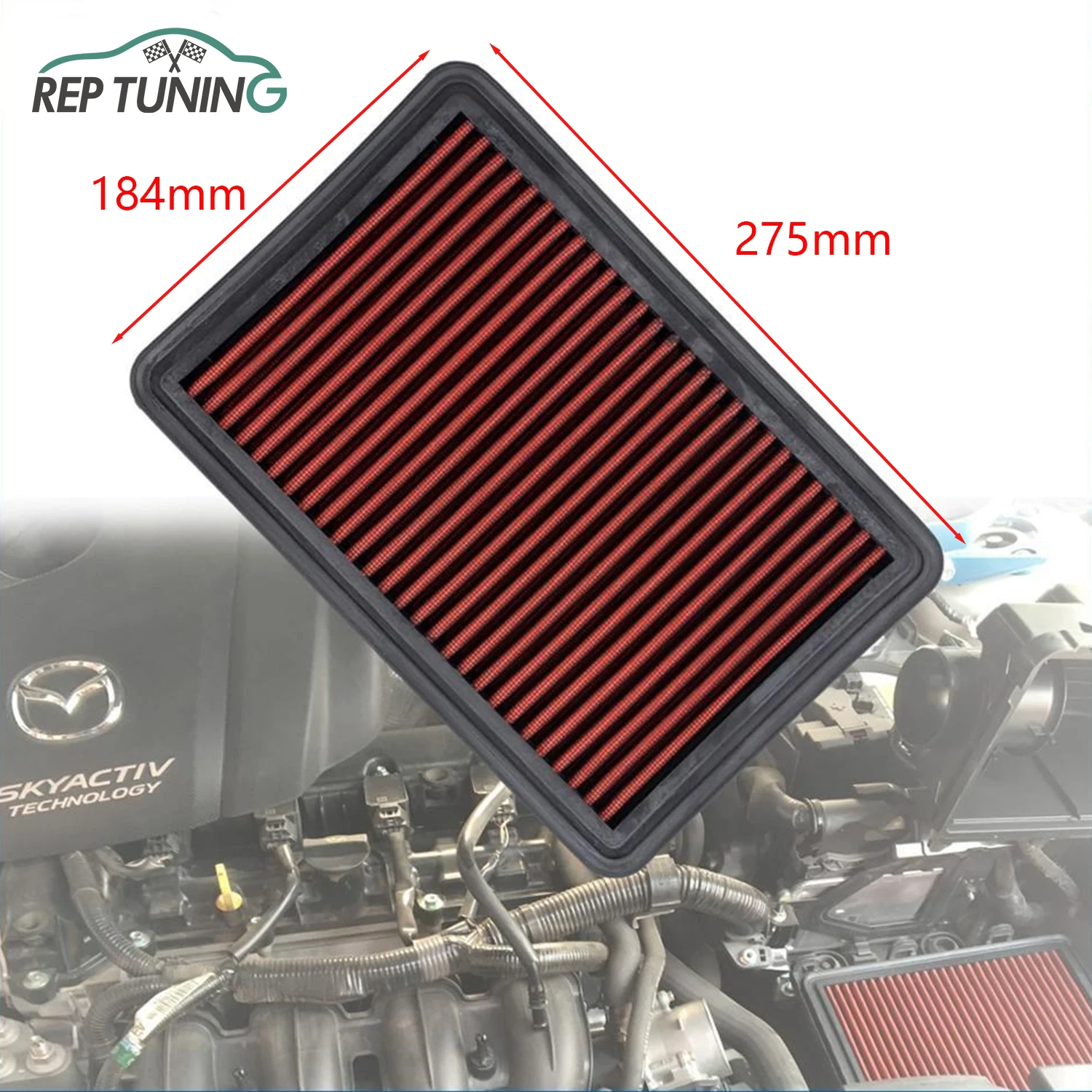 High Flow Car Sports Air Filter Replacement Intake Filters for Mazda 3 Axela 6 Atenza CX-4 CX-5 Premacy 2.0L 2.5L Biante 2.3L