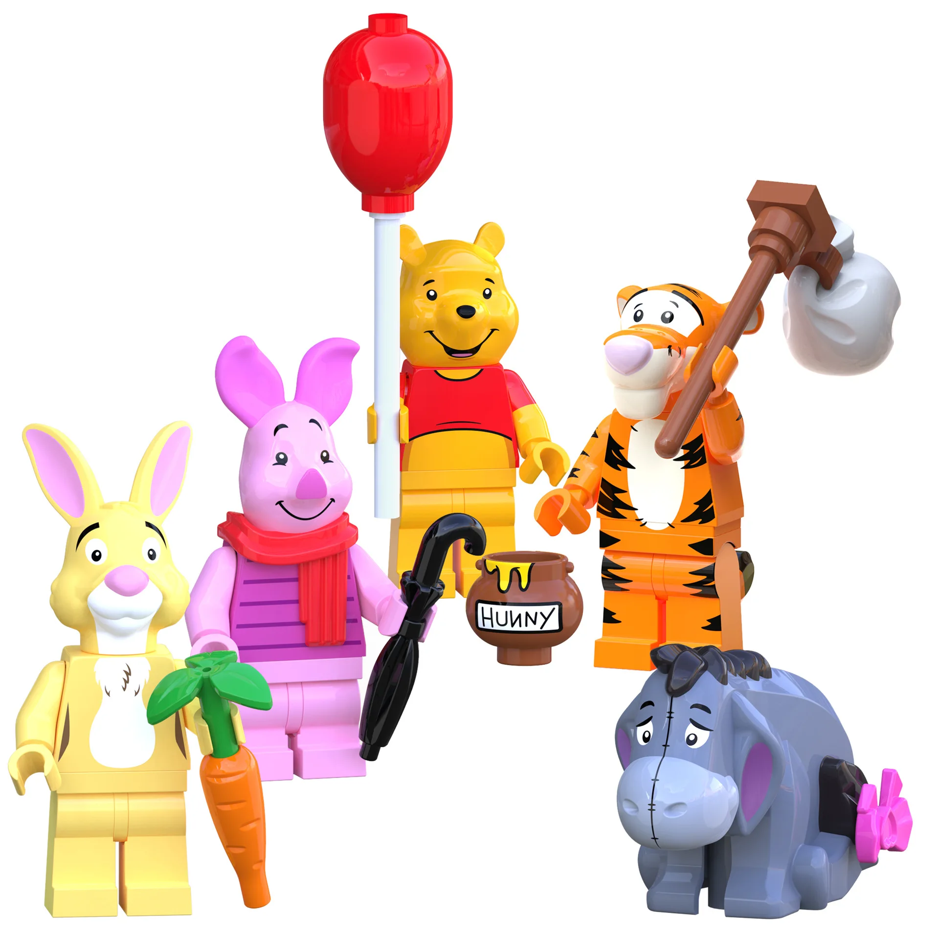 

Disney Winnie the Pooh, Tigger, Little Donkey, Building Blocks figure toys