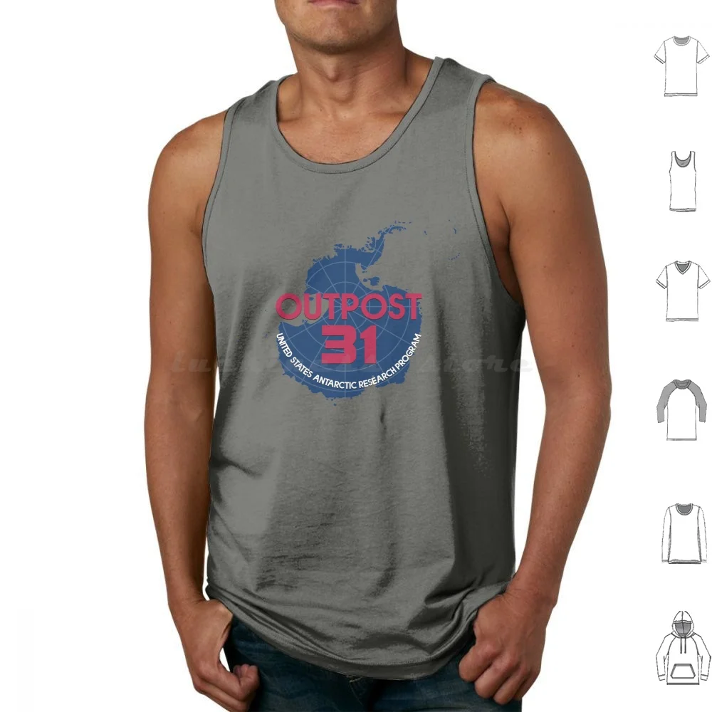 The Thing-Outpost 31 Badge Tank Tops Print Cotton The Thing John Carpenter The Thing The Thing Outpost 31 Outpost 31 The