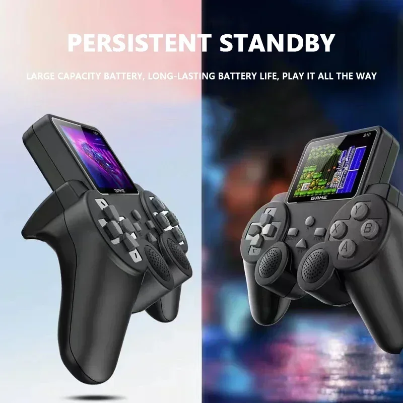 جهاز ألعاب S10 Mini Retro - 520 لعبة كلاسيكية، مشغل مزدوج، اتصال AV، للسفر واللعب المنزلي #6