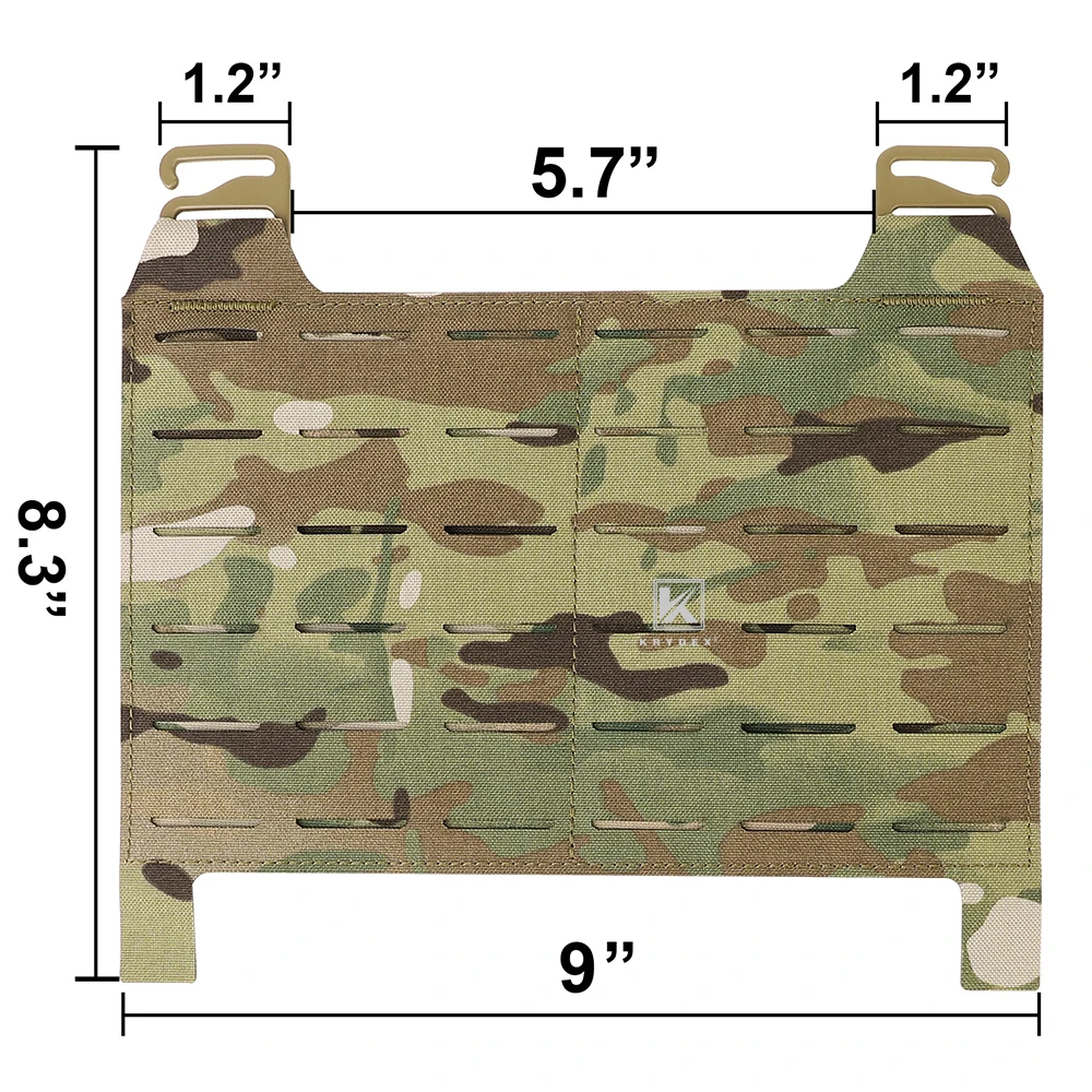 KRYDEX Tactical Laser Cut MOLLE Panel Front Flap Placard For JPC2.0 FCS SLICKSTER FCPC Vest Plate Carrier Hunting Equipment