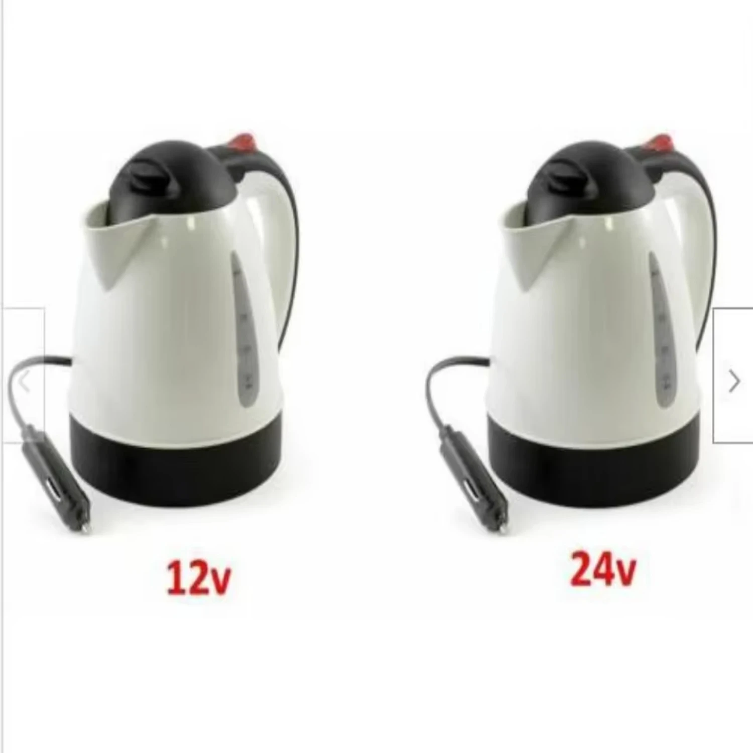 Hervidor de agua portátil de viaje de gran capacidad, tetera de café para camión, 12V, 24V, 1L