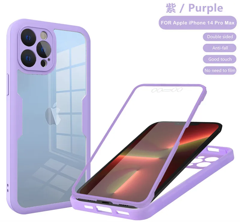 Innovative Buckle Design Case for iphone 14 Pro Max 14Pro 14Plus Case 360 Full Protection Double Side Cover for iPhone 14 Plus