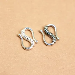 925 Sterling Silver Clasp S-Shaped Hook DIY Components for Necklace Bracelet Jewelry Findings Making