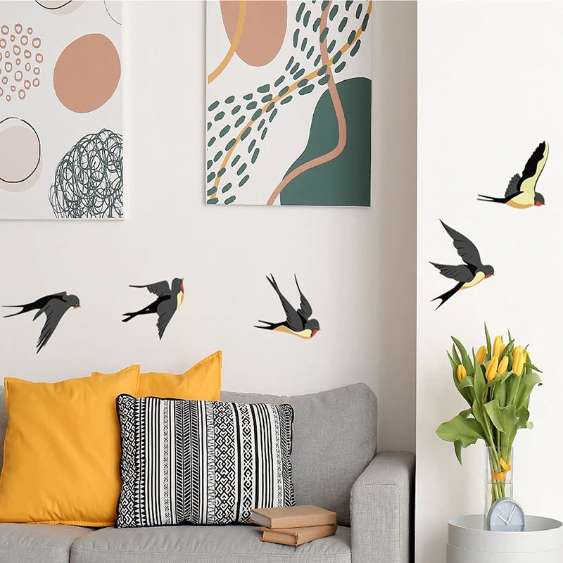 Bird and animal cartoon wall stickers, background wall, living room decoration wall stickers, self-adhesive