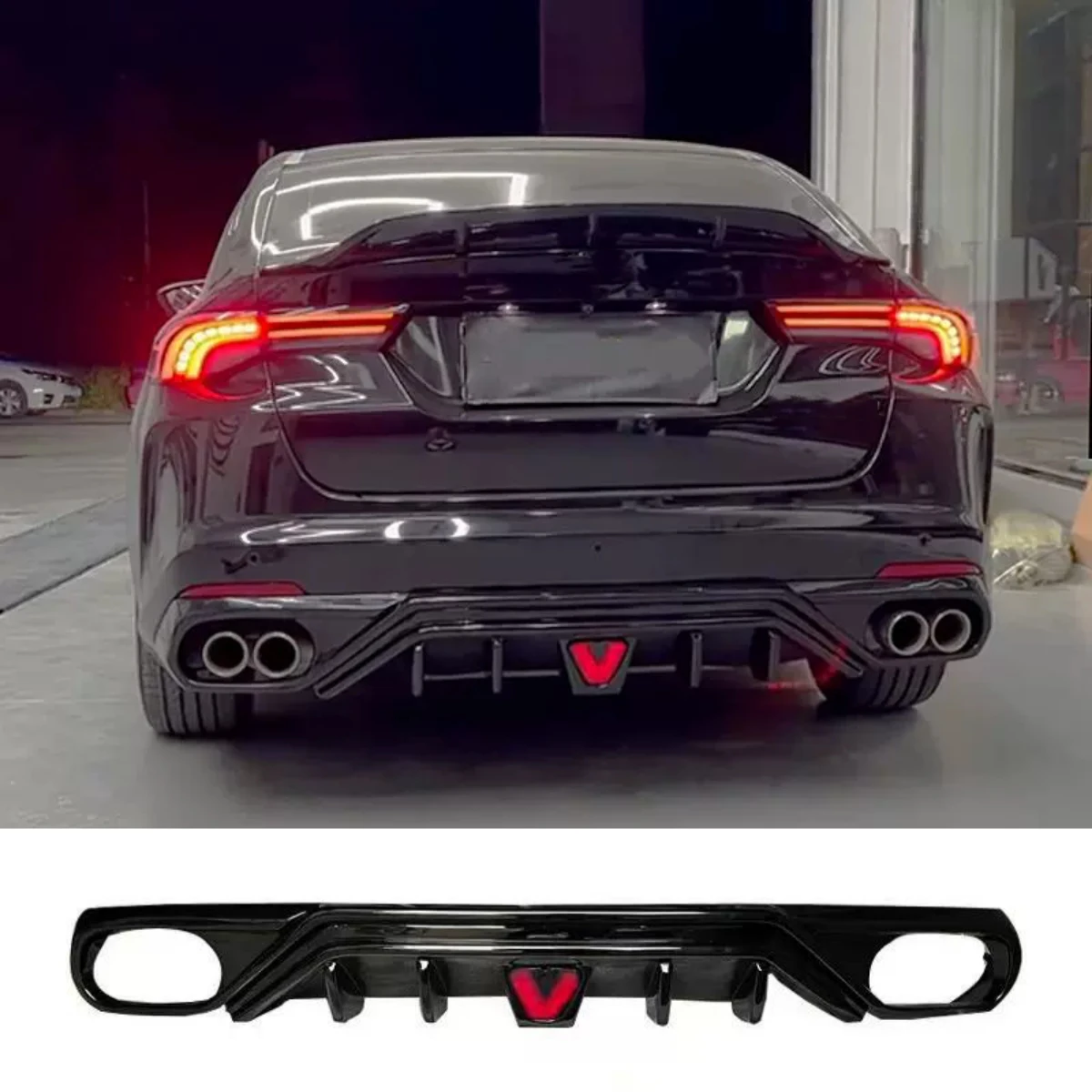 Rear Lip for GAC Trumpchi EMPOW Modified Gloss Black Rear Shovel Surround Car Accessories