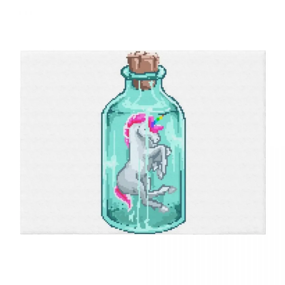

Unicorn in A Bottle Throw Blanket warm winter Plaid Plush Luxury Blankets