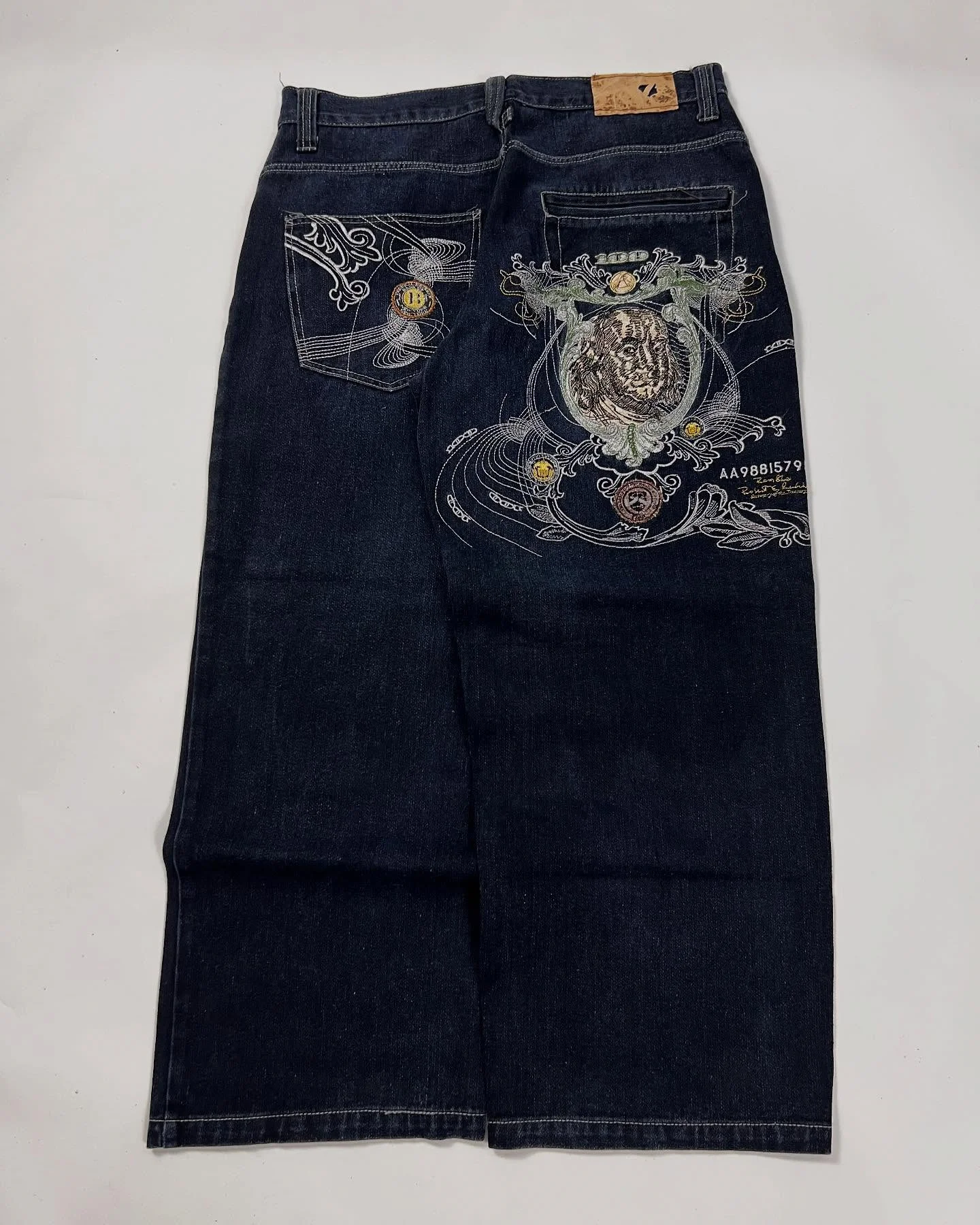 Y2K Vintage Printing Men Baggy Jeans Harajuku Trend Women Hip Hop Fashion Casual Joker Couple Wide-Leg Pants Streetwear view 2
