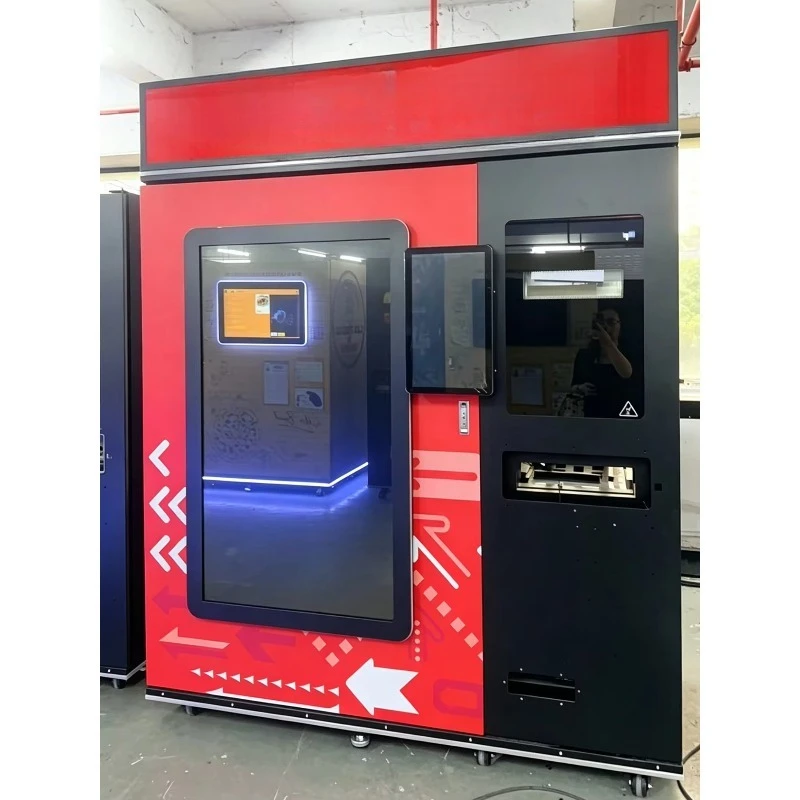 2026 indoor pizza vending machine with multi-oven touchscreen pizza maker for remote monitoring