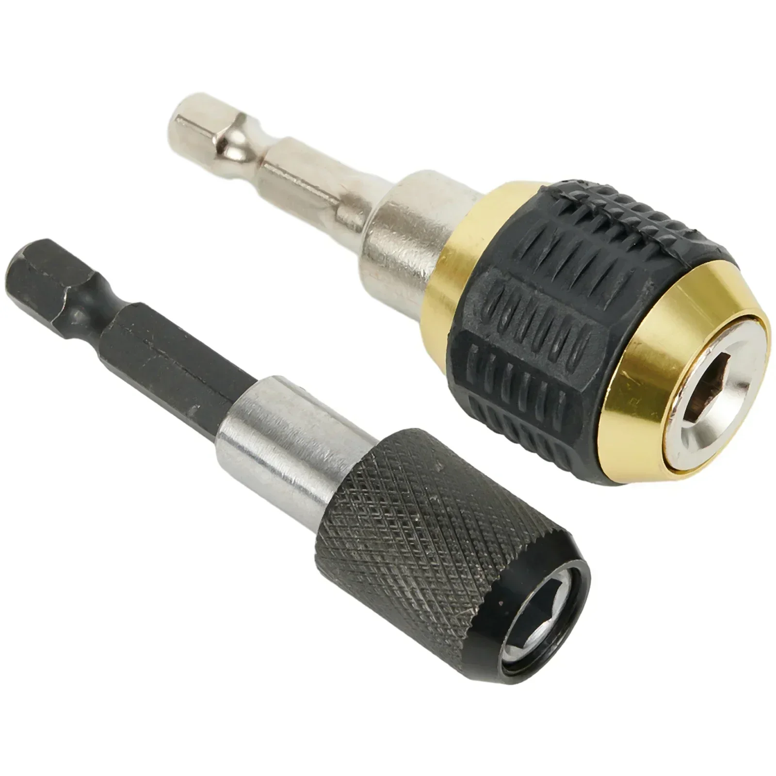 

2pcs 1/4" Hex Shank Keyless Drill Chuck Driver Quick Change Convertor Adapter 60mm Extension Rod Conversion Adapter Tools