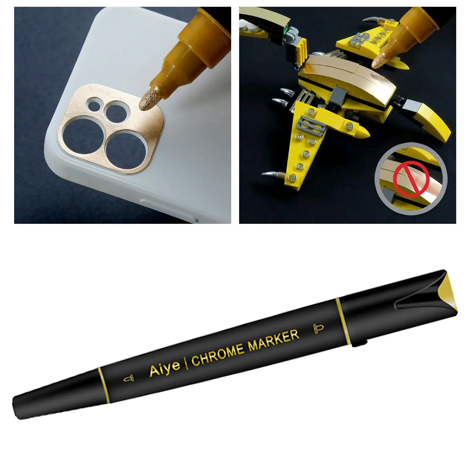 قلم ماركر مزدوج الرأس لنموذج لعبة القدح ، 3 مللي متر ، 0.7 مللي متر