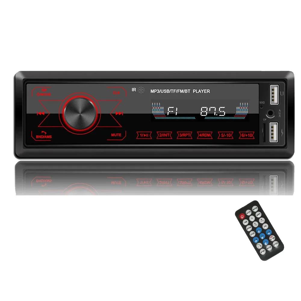 

12V Car Radio Audio USB AUX FM Bluetooth 7 Colors Auto Stereo USB MP3 Multimedia