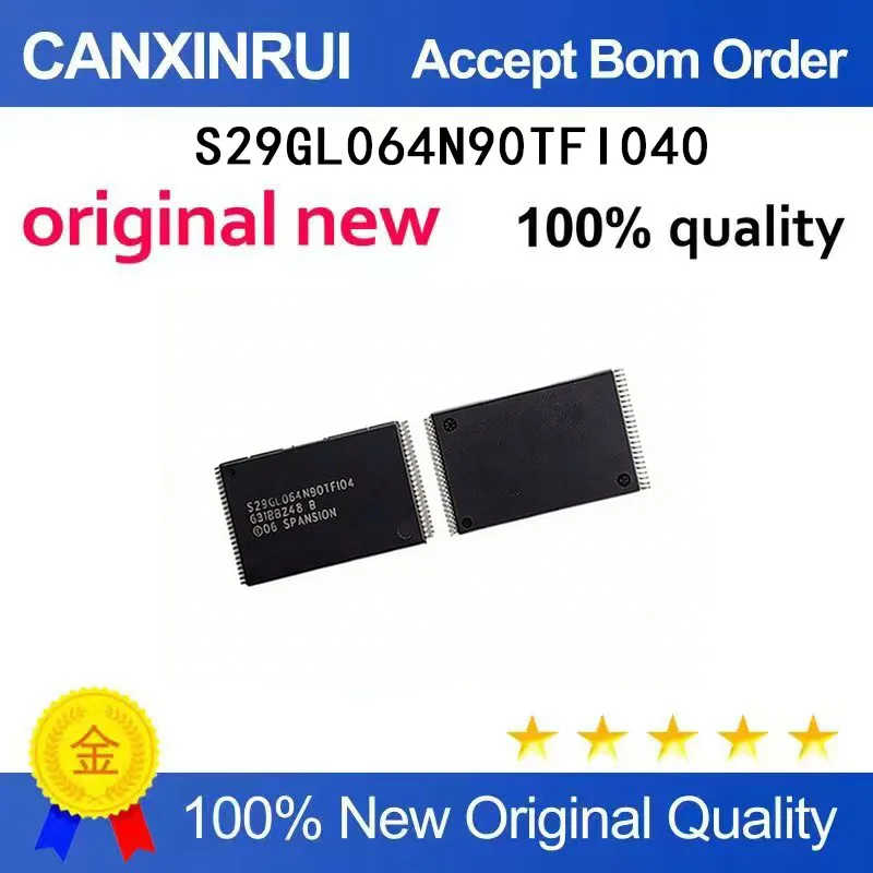 

(5-100 Pieces) Brand new original S29GL064N90TFI040 TSOP48 storage chip IC in stock