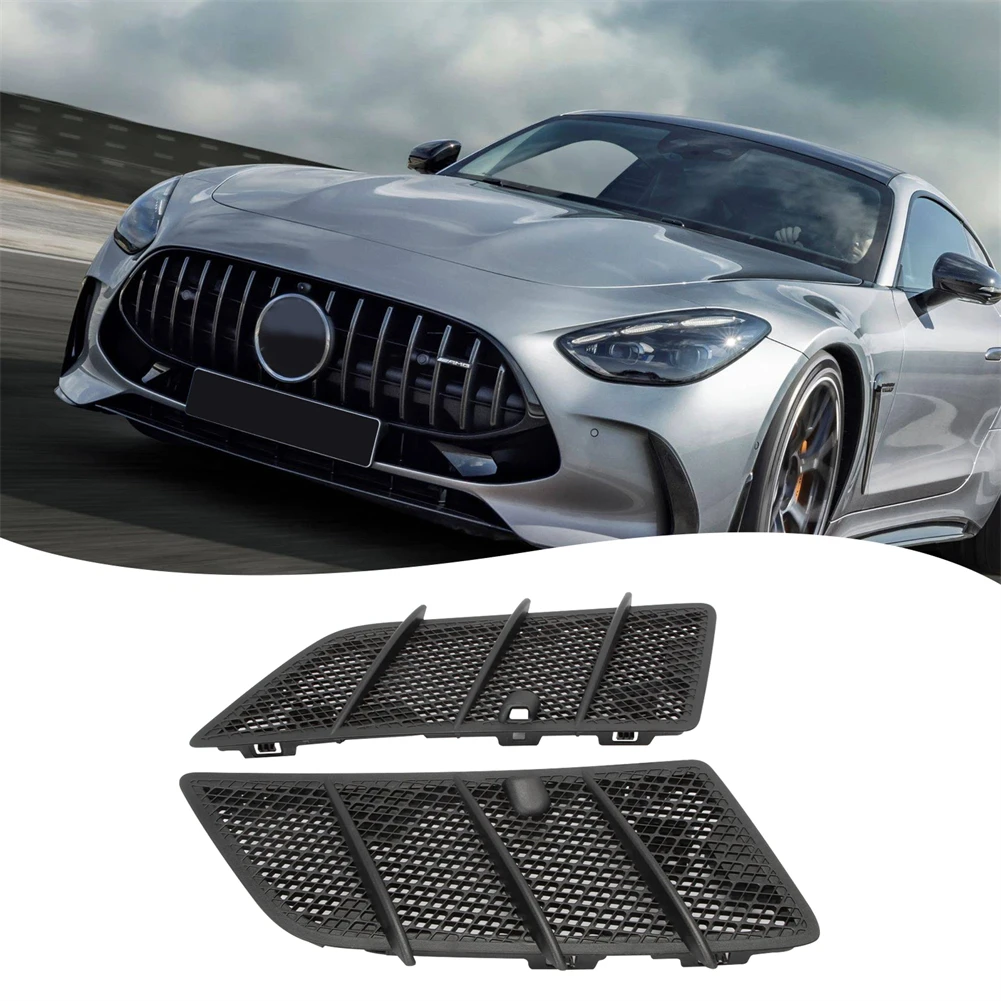 Pair Hood Vent Grille Covers Compatible with For Mercedes For Benz W164 ML GL Class 2008 to 2011 with OEM Numbers