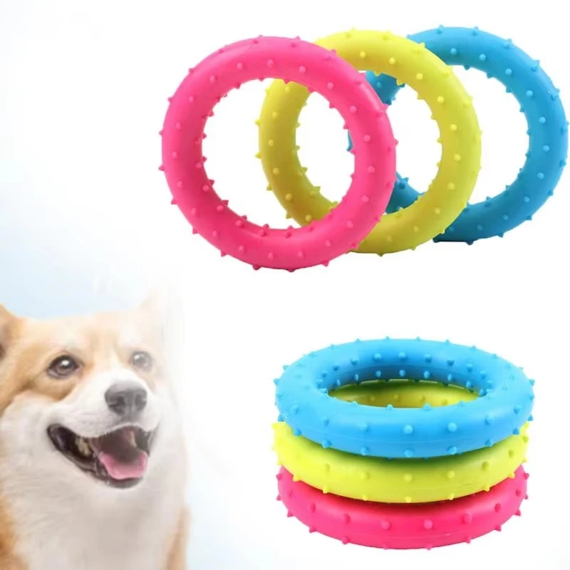 1pcs Anti Bite Training Ring Puller Diameter 8cm Dog Toy High Quality Chewing Thorn Ring Pet Toy