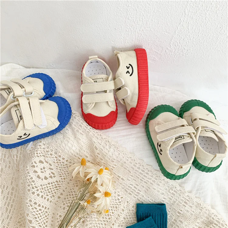 Children\'s Canvas Shoes 2022 Spring New Soft Sole Shoes Biscuit Shoes Boys Shoes Kindergarten Girls Baby White Shoes