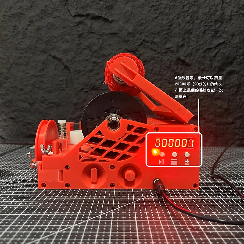 Portable Mini Yarn Winder with Length Calculator & Weight Detection Desktop Electric Yarn Rewinder for Precision Winding