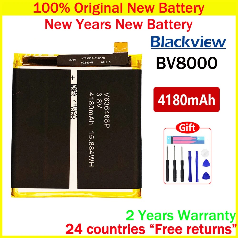 

New Original 4180mAh V636468P Replacement Battery For Blackview BV8000/BV8000 Pro BV8000Pro Batteries With Free Tools