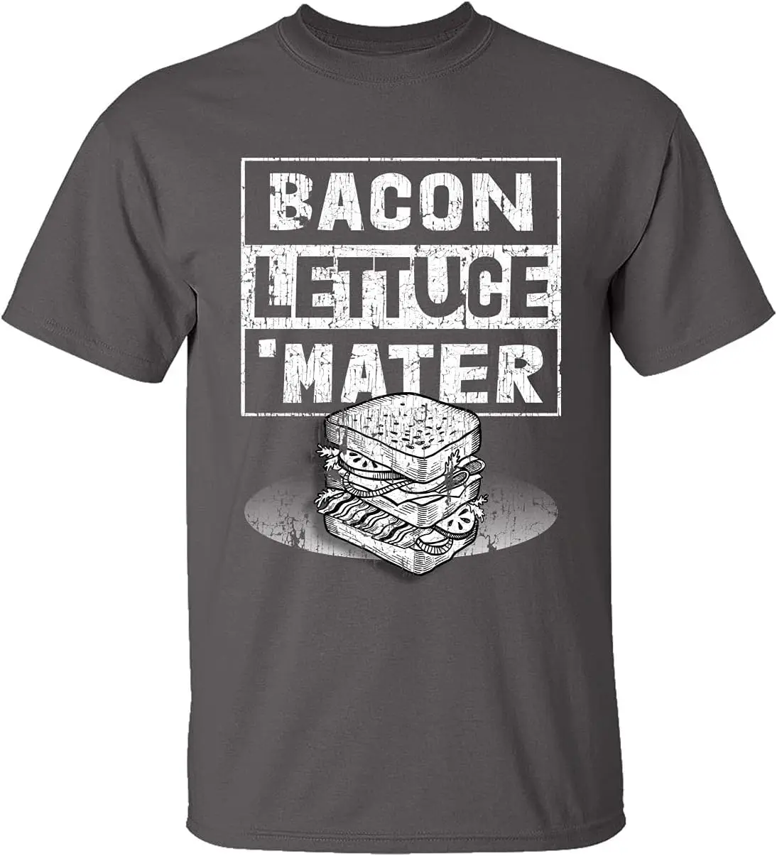 

Can't Get Right Designs BLM T-Shirt Bacon Lettuce Mater Sandwich Funny Men's Short Sleeve Graphic Tee