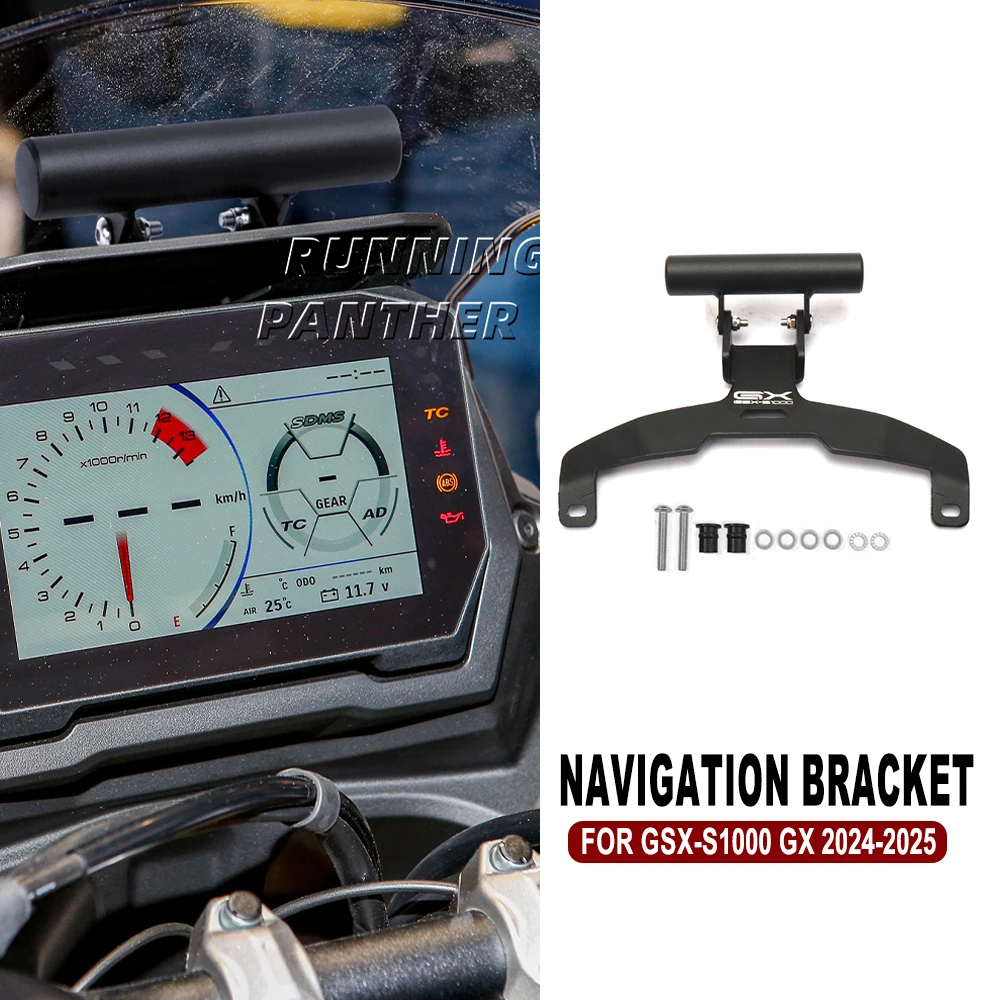 

For Suzuki GSX-S1000 GX GSX-S1000GX 2024 2025 Motorcycle Navigation Bracket GPS Mount Phone Plate Support Holder Kit