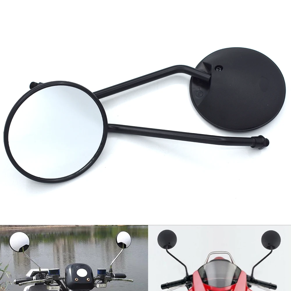 Universal 10mm Motorcycle Rearview Mirrors Round Mirrors black For YAMAHA MT-07/FZ-07 FJ-09 MT-09/SR/FZ-09 FZ1 MT 07 MT 09 XMAX