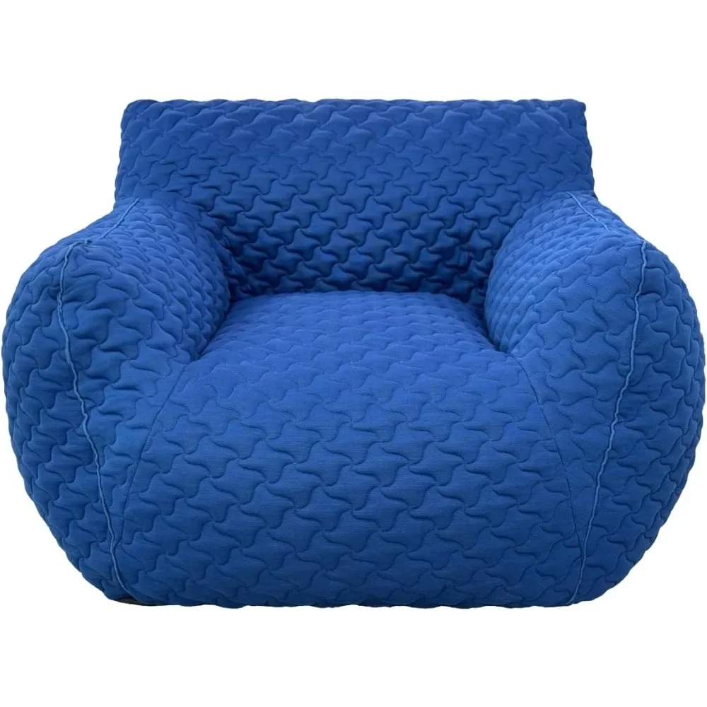 Bean Bag Chair,Bean Bag Sofa Chair with Armrests, Bean Bag Couch Stuffed High-Density Foam,3D Quilted Fabric Lazy Sofa