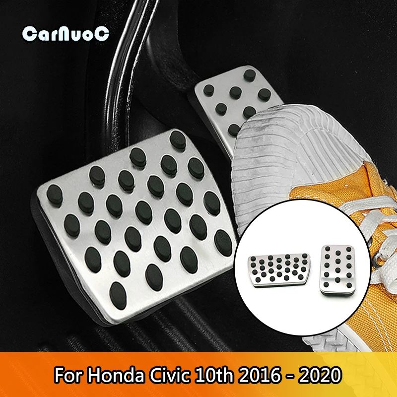 

Car Auto No Drilling Car Fuel Brake Footrest Pedal Cover Accelerator Brake Foot Rest Pedals for Honda Civic 10th 2016 - 2020