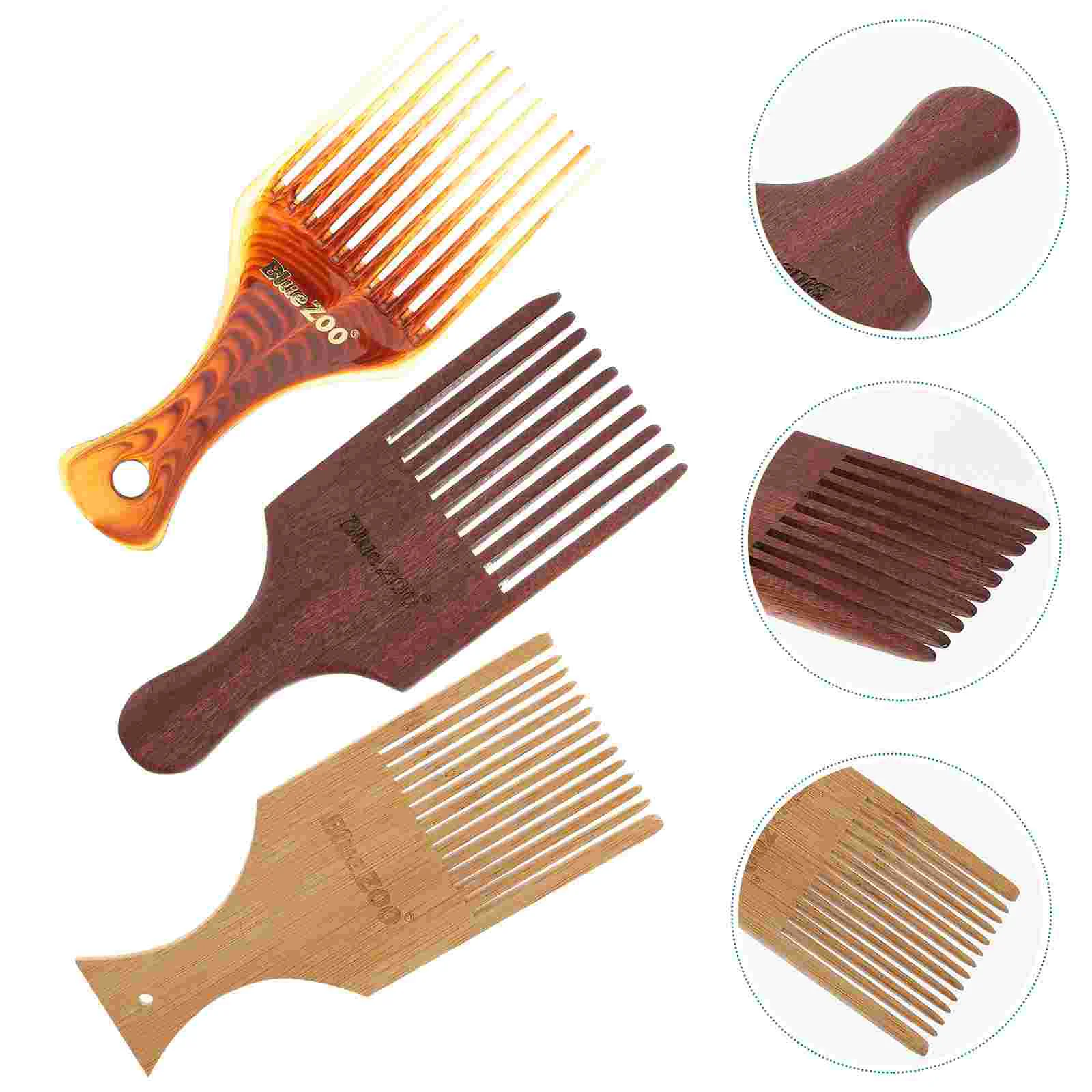 3PCS Hair Combs Large Wide Tooth Comb Hair Detangling Comb Molding Comb Oil Comb wide comb rake comb slick comb