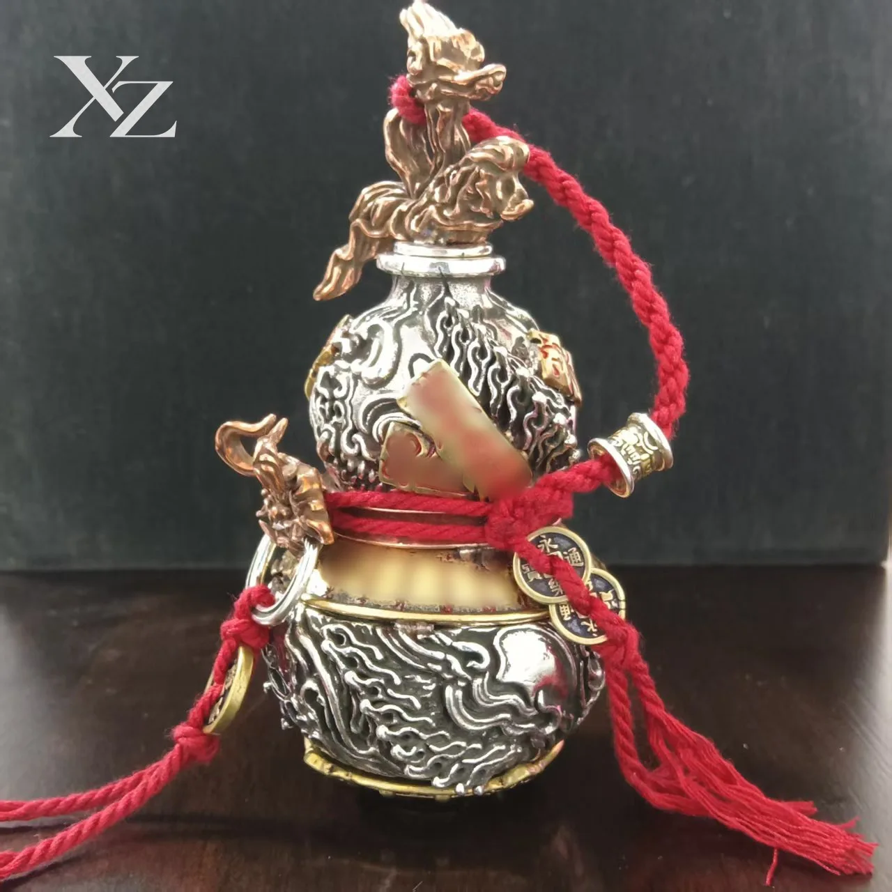 Premium Ancient French Windmill Sword-Raising Gourd Ornament Pendant – Personalized Design Sense, Safe & Durable National Trend