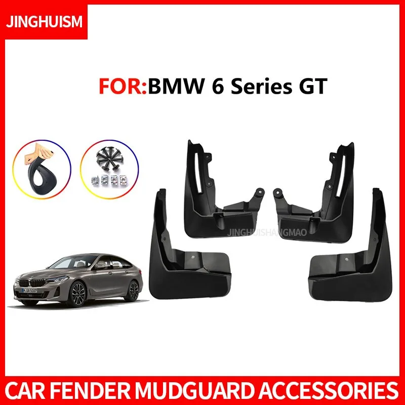 Car Tire Mud Flaps For BMW 6Series GT 2018-2022 Auto Parts Truck Exterior Upgrade Black ABS Polymer Splash Guards Mudguards