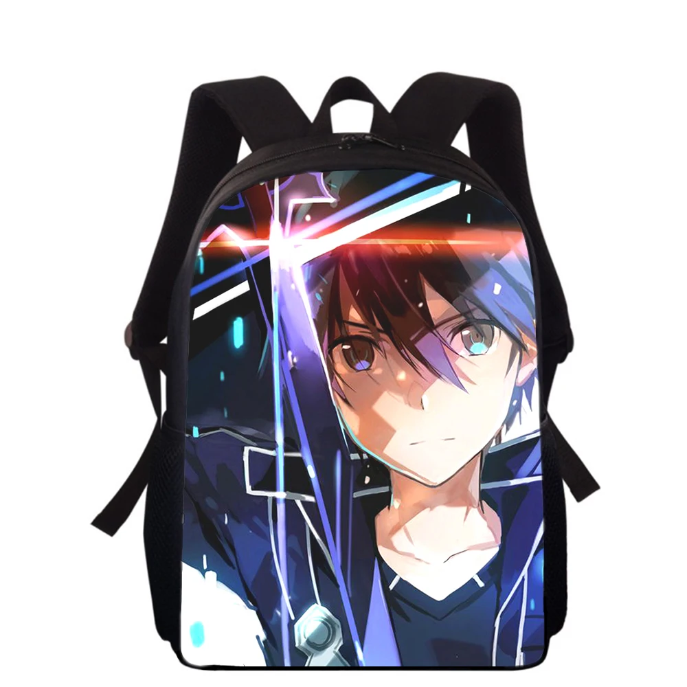 Anime Sword Art Online 16" 3D Print Kids Backpack Primary School Bags for Boys Girls Back Pack Students School Book Bags