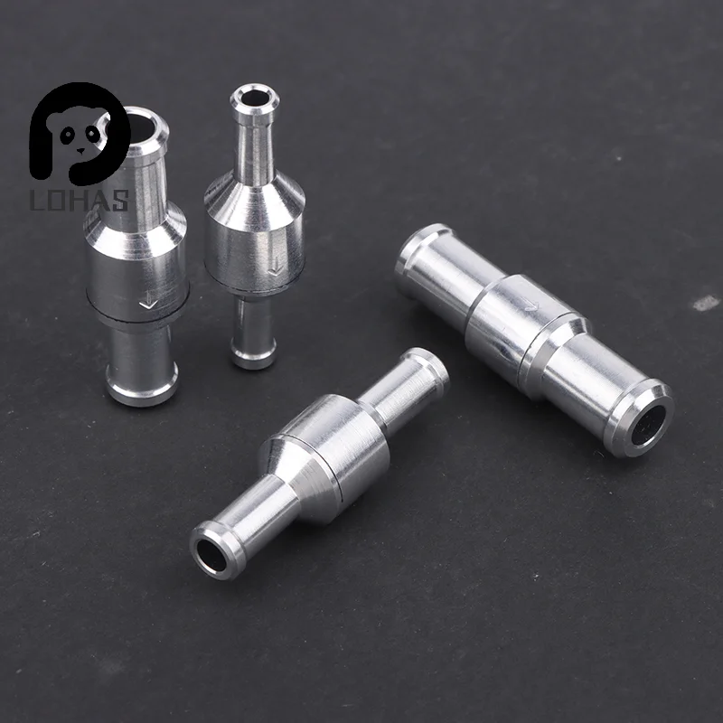 1pc Fuel Non Return Check Valve Petrol Diesel For Car Automobile Oil Water Pumps 6-12mm Aluminium Alloy One Way Check Valve