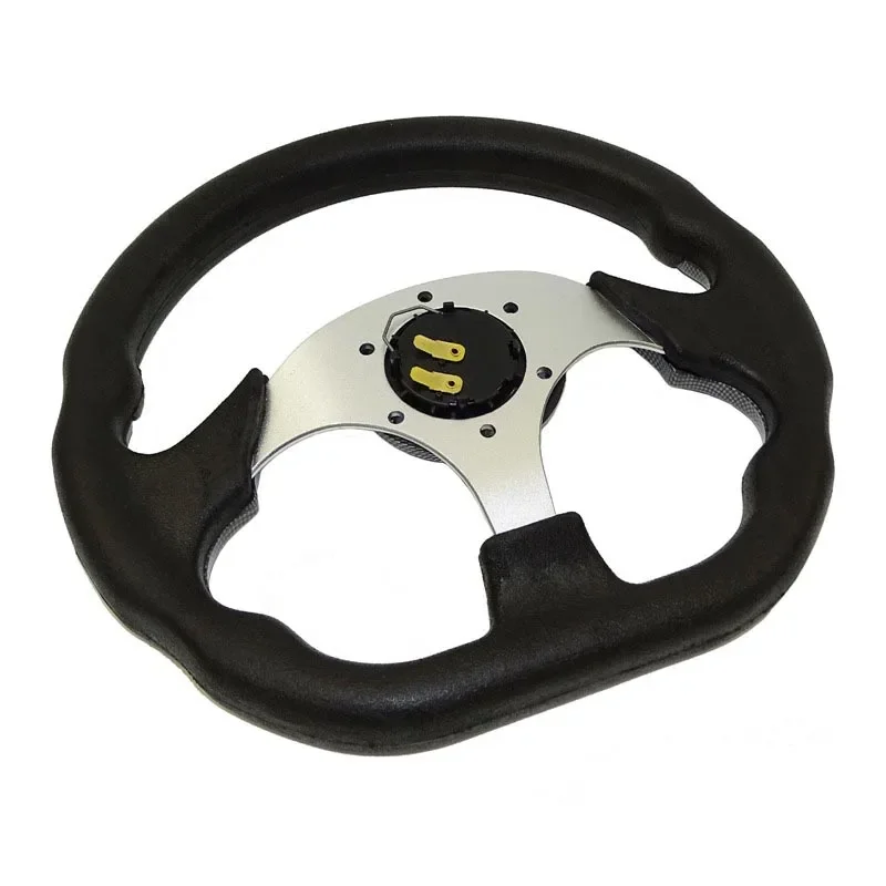 12.5 inch 320mm Universal PU Leather Racing JDM Sports Auto Car Steering Wheel  Horn Button 6-Hole Steering Whee with logo